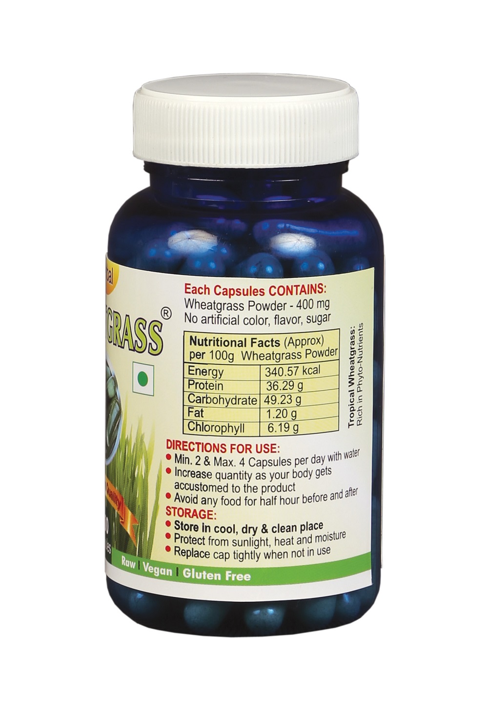 Wheatgrass Powder Capsules